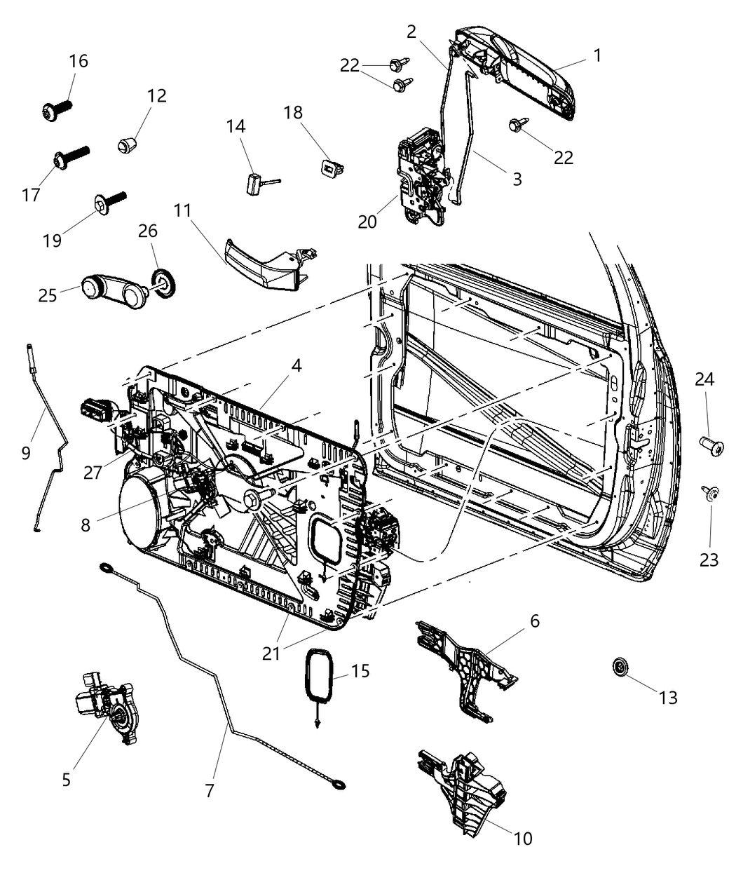 Mopar 1UJ81MBJAG Handle-Exterior Door