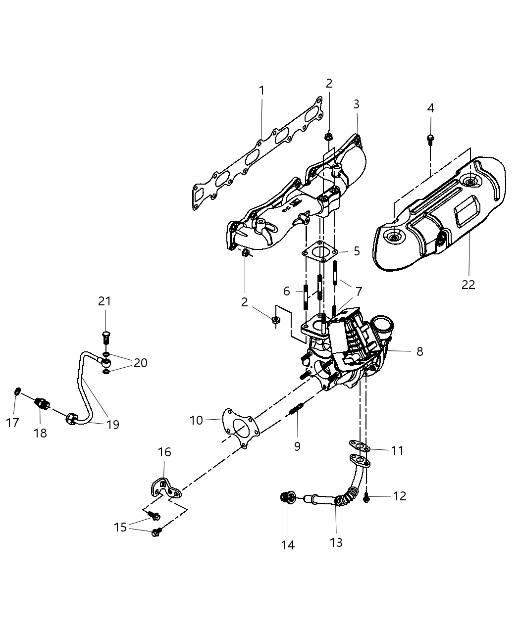 Mopar 68027508AA Tube-Oil Feed