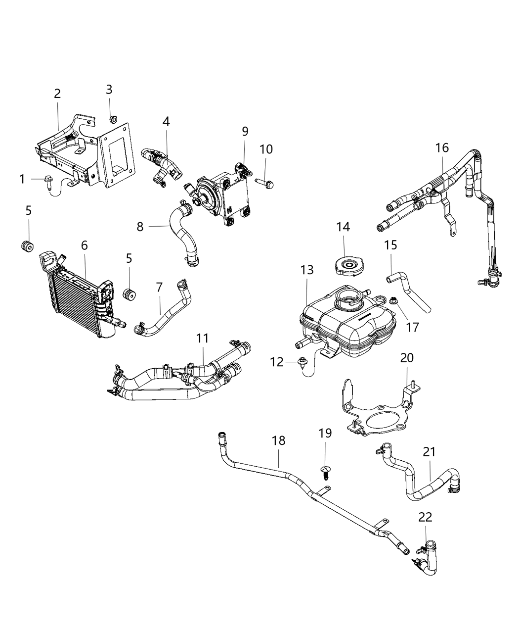 Mopar 5181868AE Auxiliary Coolant Pump