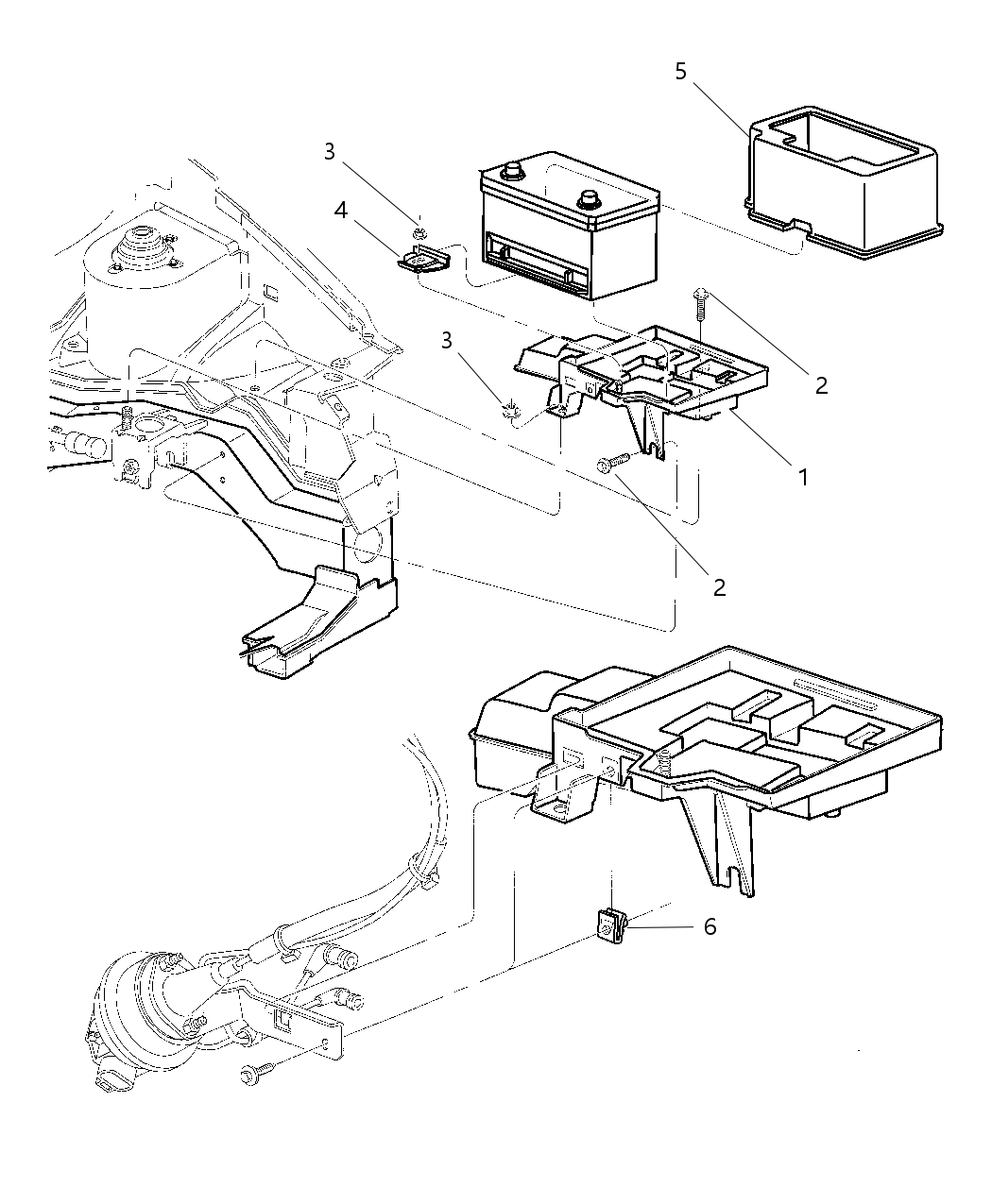 Mopar 4788085AA SPACER-Battery RETAINER