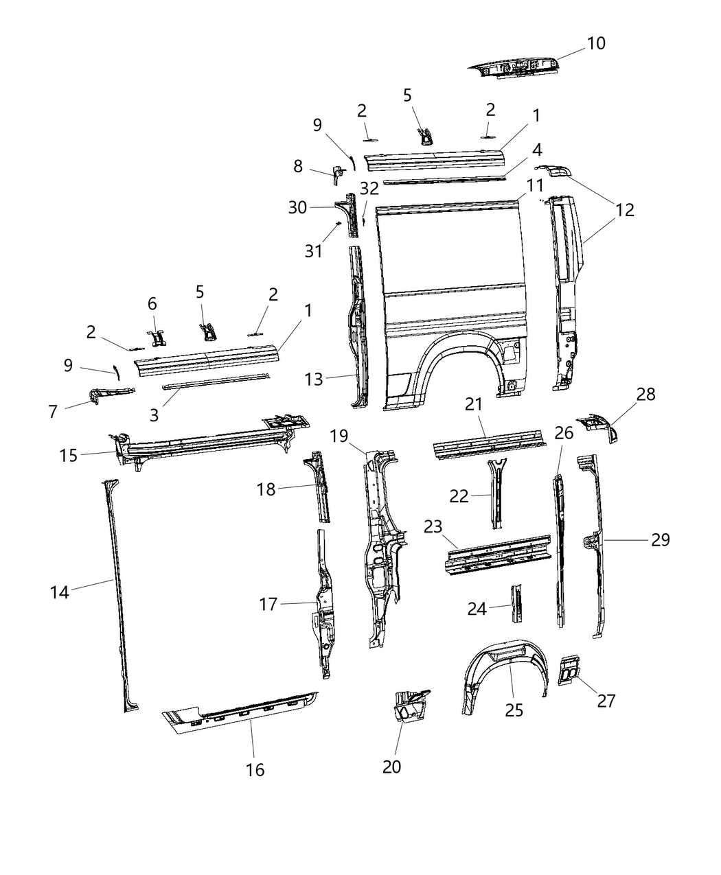 Mopar 68167257AA REINFMNT-C-Pillar