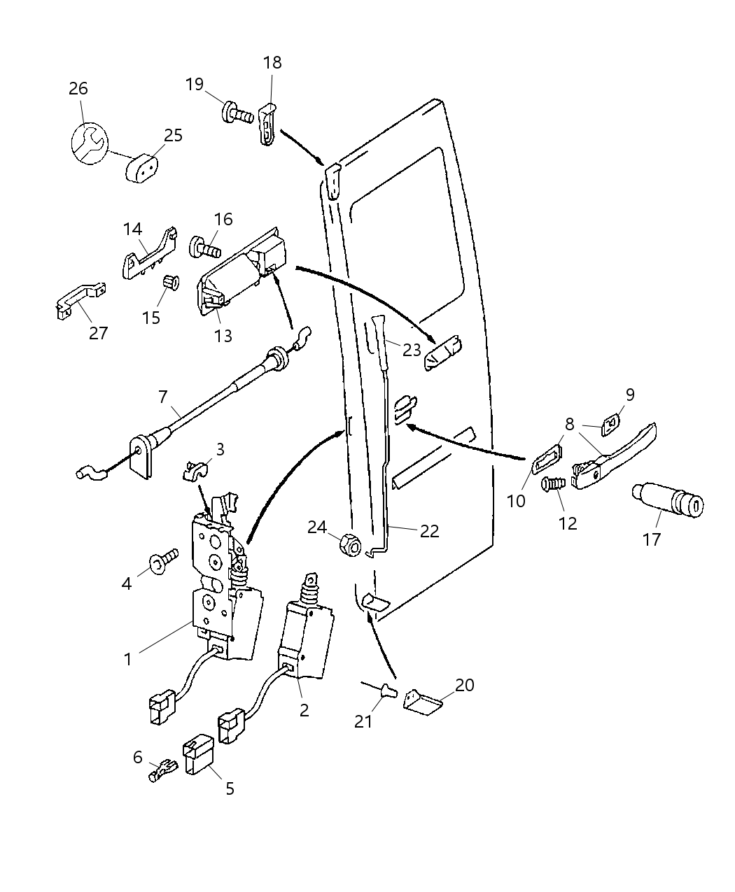 Mopar 5132046AA Rod-Latch To Knob