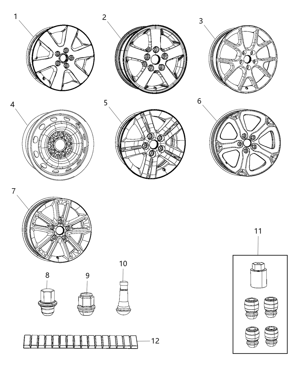 Mopar 5154453AA Stem-Wheel Valve