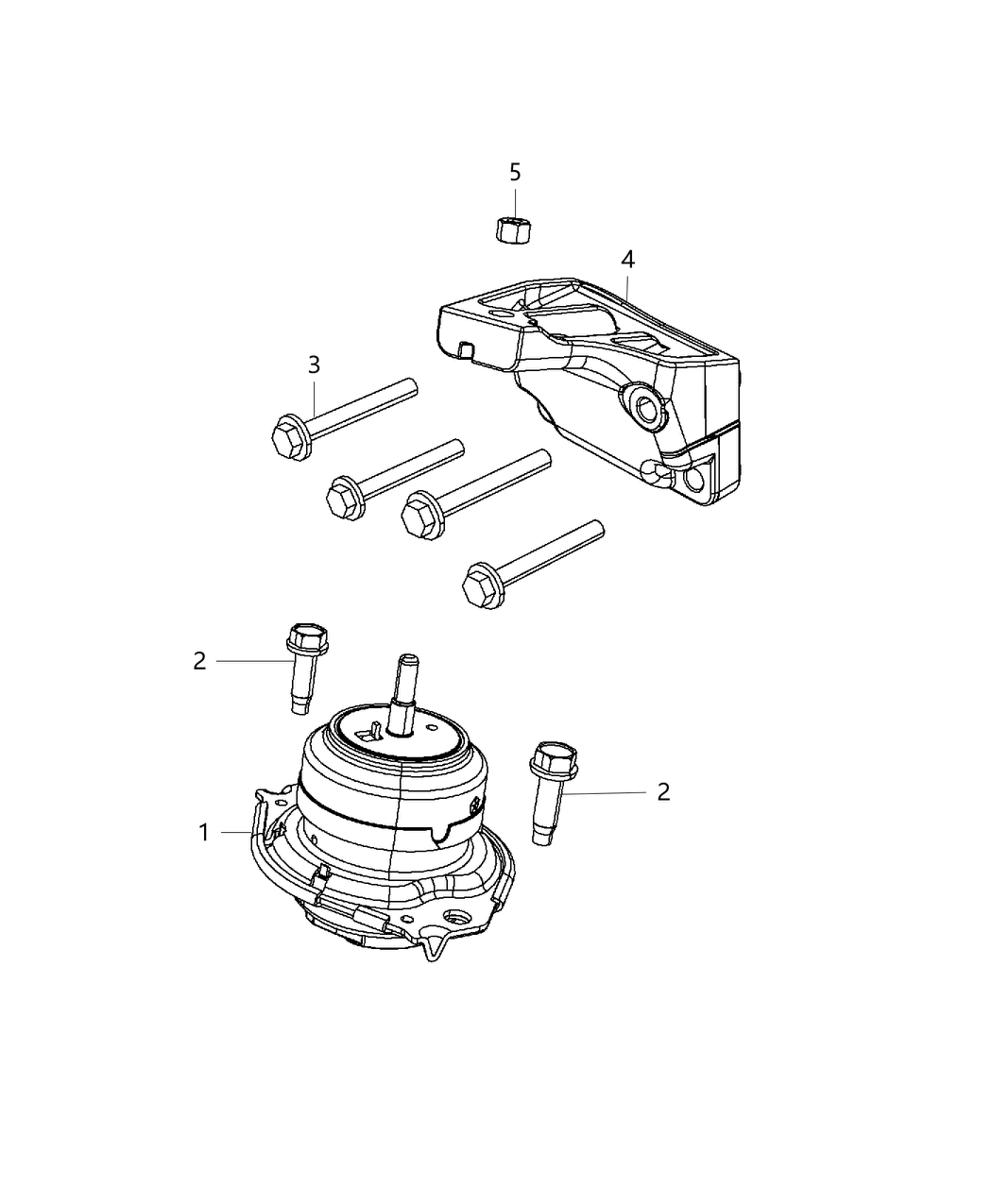 Mopar 68089769AD BUSHING-Engine Mount