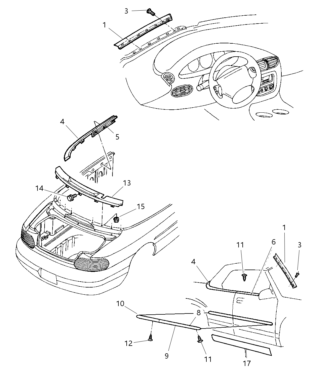 Mopar QW85DX8AA Molding-Quarter Trim