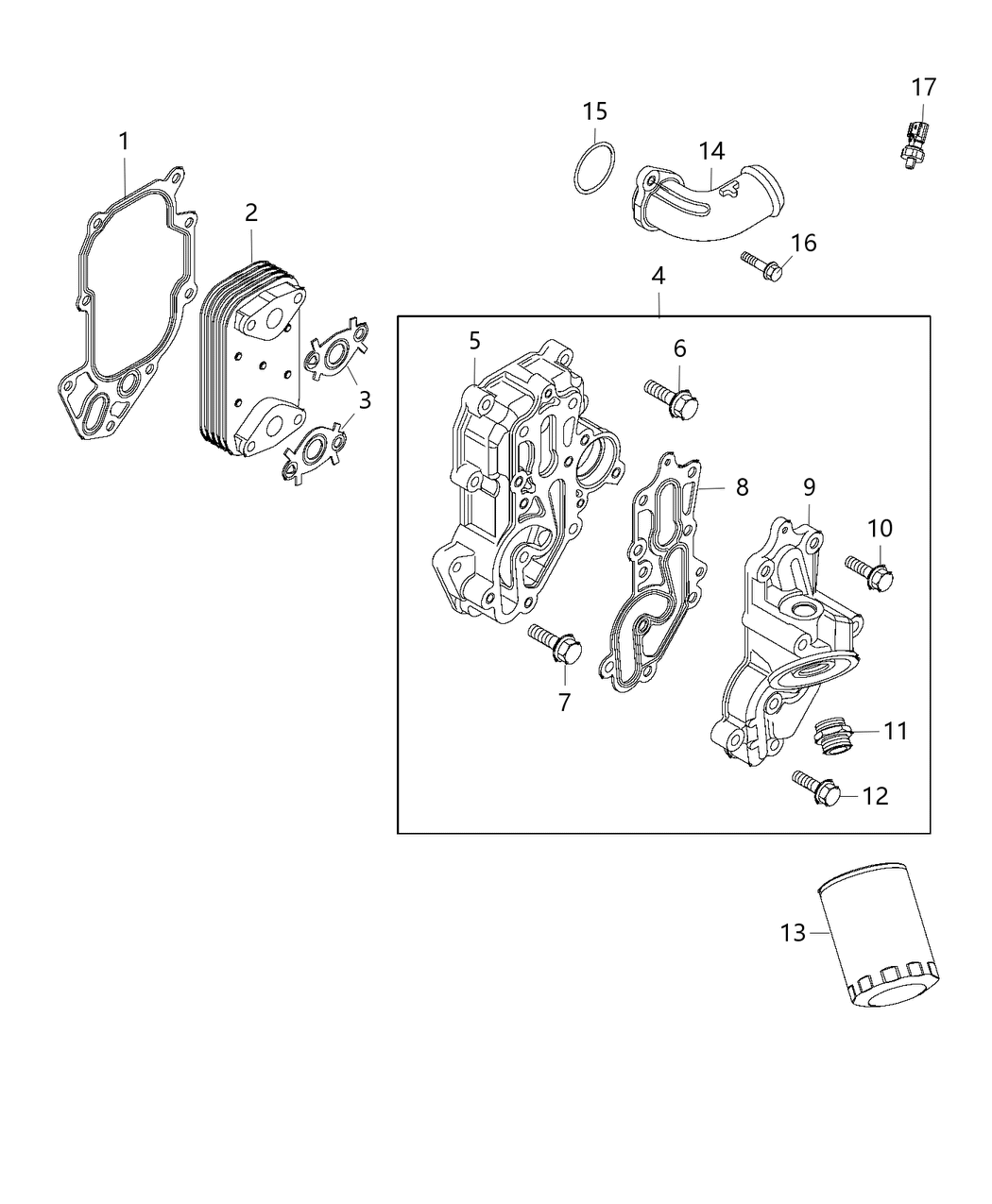 Mopar 68133359AA Gasket-Oil Filter Adapter