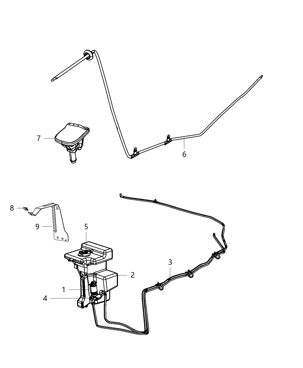 Mopar 68197412AA Hose-Windshield Washer