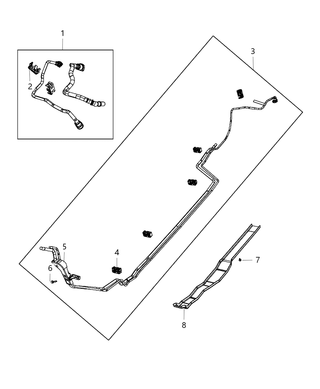 Mopar 68080863AD Tube-Fuel Supply And Return