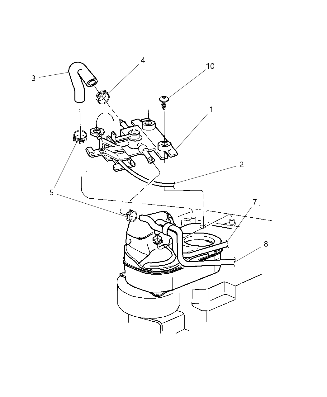 Mopar 4763975AB Hose-Heater Core To Engine