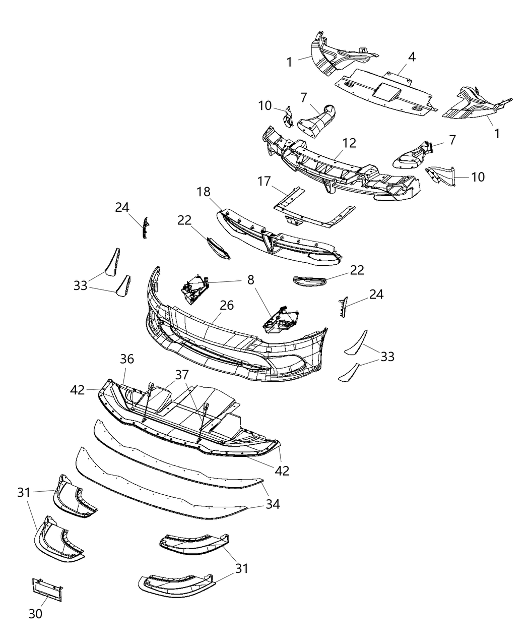 Mopar 68322465AA Bracket-Front Splitter