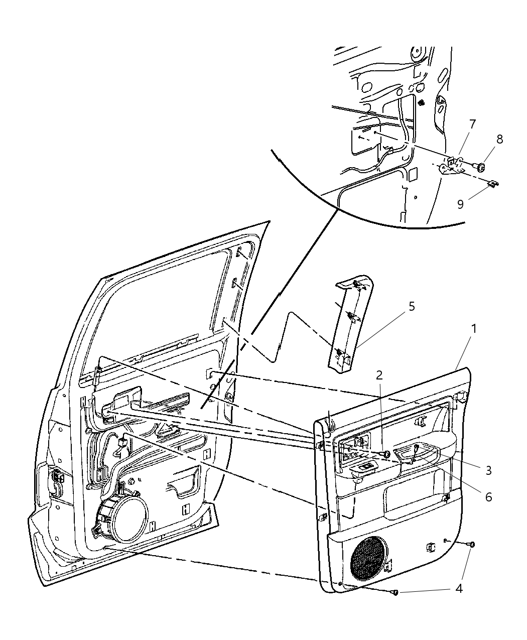 Mopar 5KL861DHAA Panel-Rear Door Trim