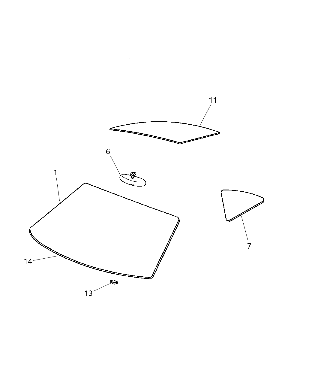5114065AA Mopar REINF-Roof Panel