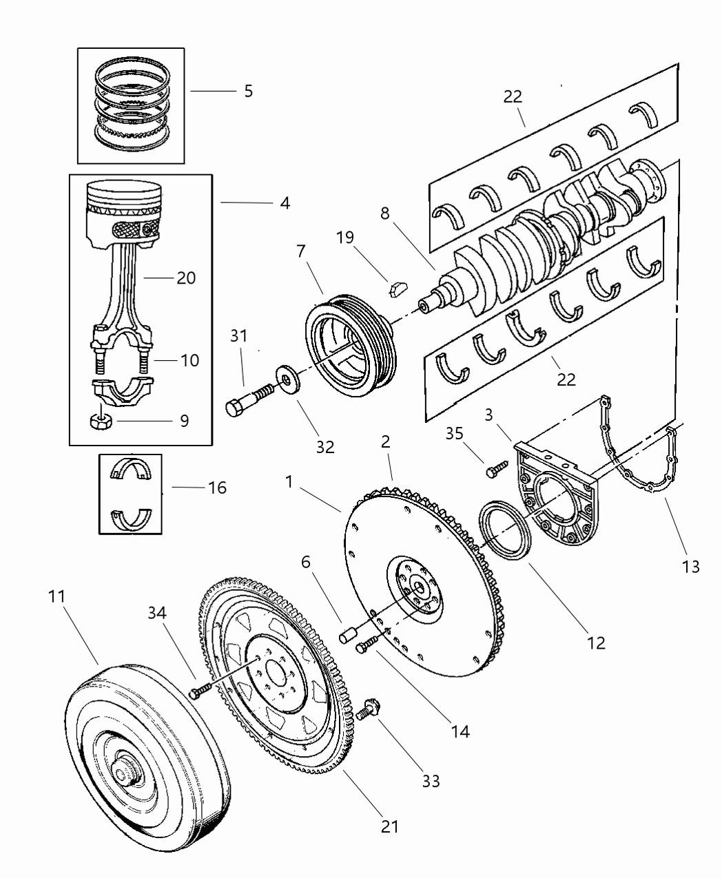 Mopar 4798450 Bearing-Crankshaft