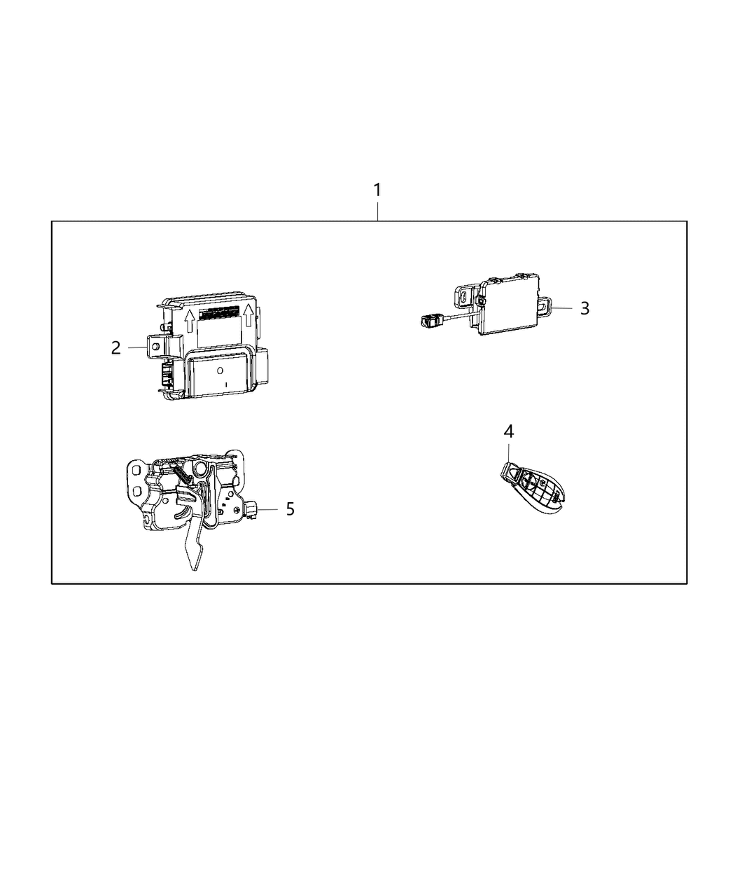 82214425AC - Genuine Mopar Complete Remote