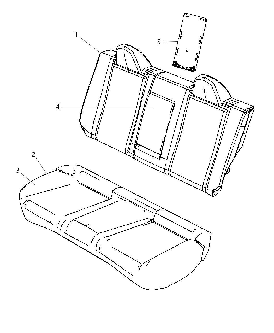 Mopar 1WU36DX9AA Seat Back-Rear