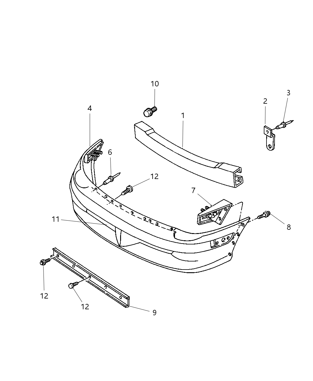 Mopar HV39PD7AB Bracket-License Plate