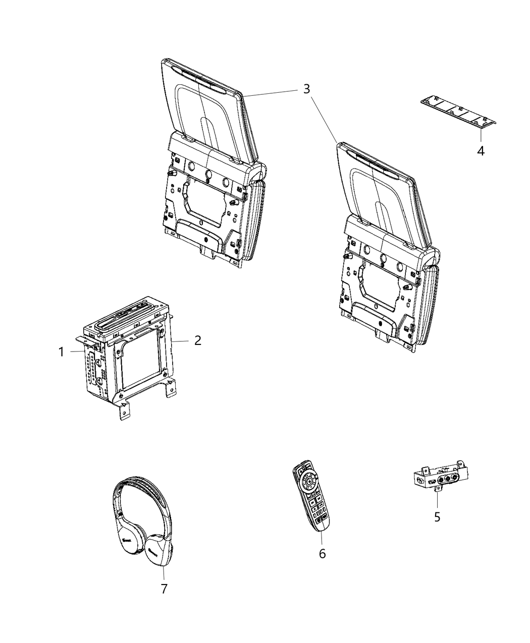 Mopar 5MH80LR9AA COVER-VIDEO SCREEN