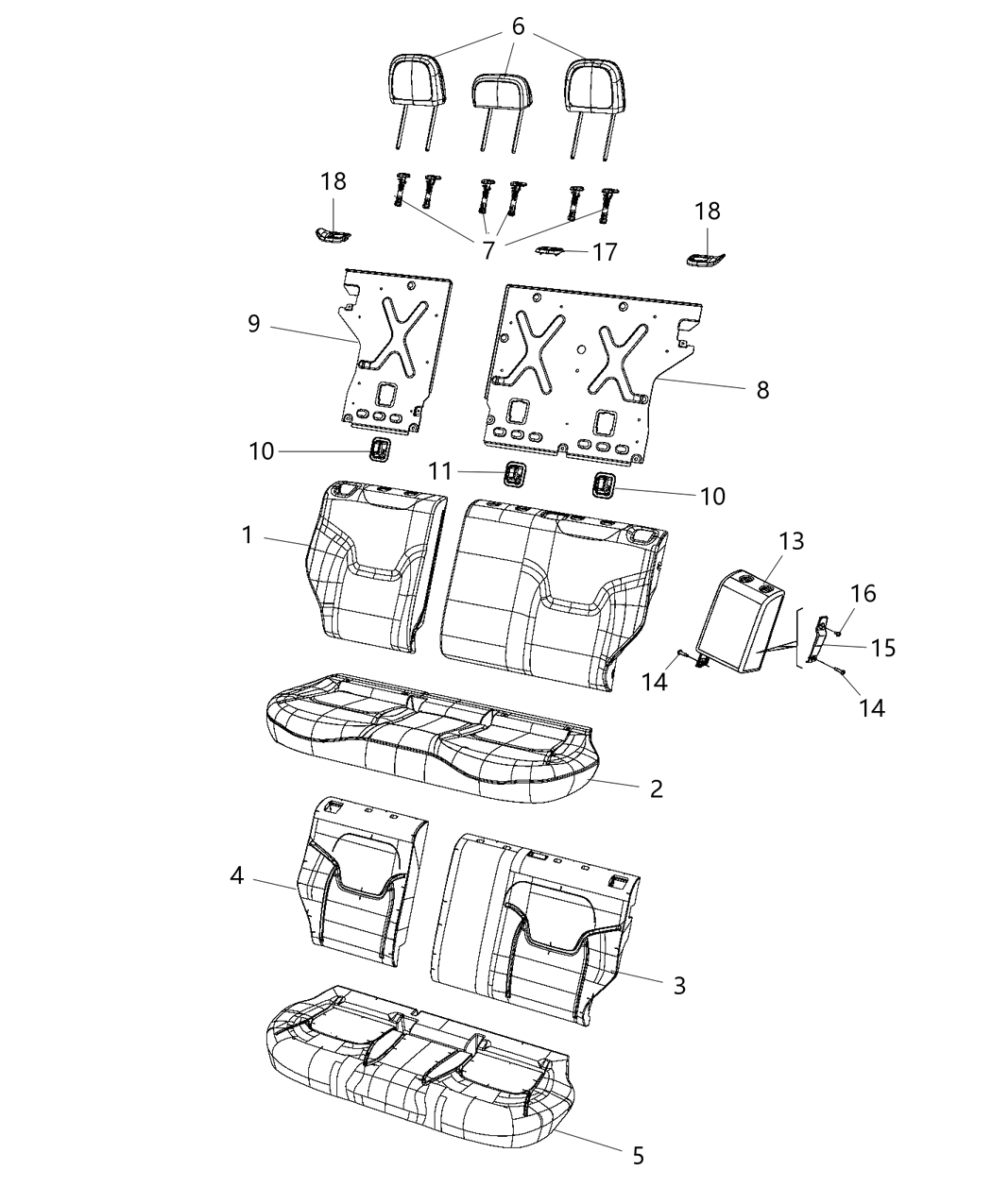 Mopar 68270899AA Bracket-Rear Seat