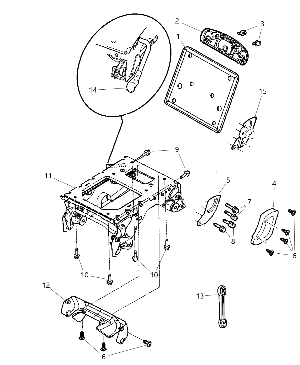 Mopar WD901J3AA Cover-Rear Seat Bracket