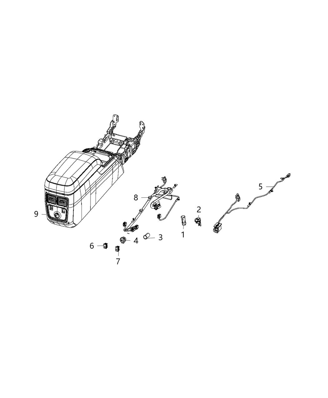 Mopar 68138941AA Wiring-Console