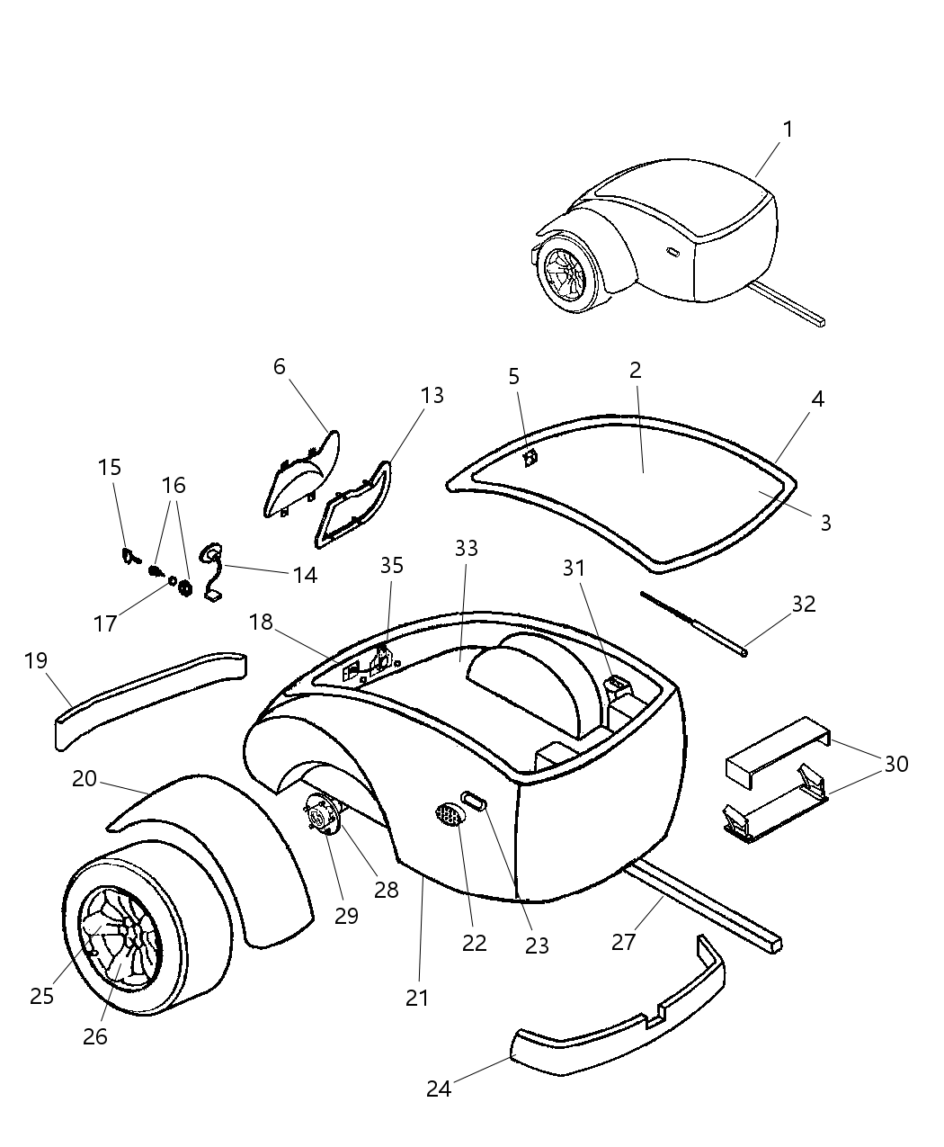 Mopar 5003357AA Fender-Trailer