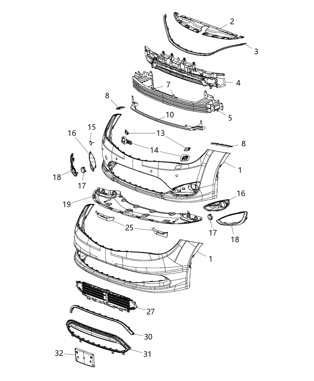 Mopar 5RX40DX8AB Surround