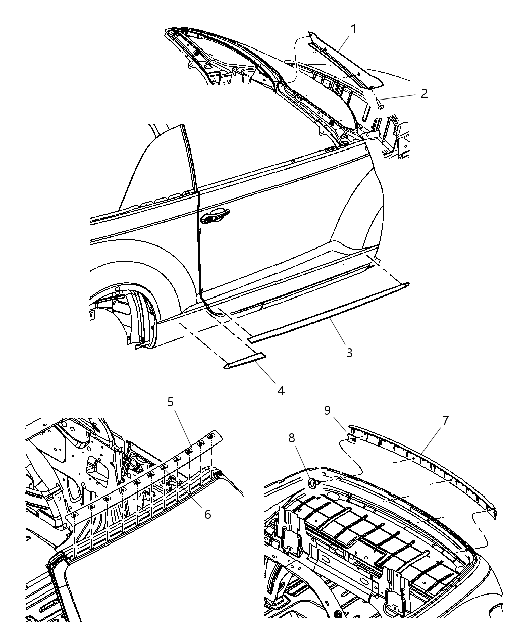 Mopar XC39BB8AG Molding-Windshield