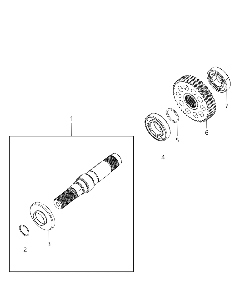 Mopar 68403025AA Shaft-Transfer Case