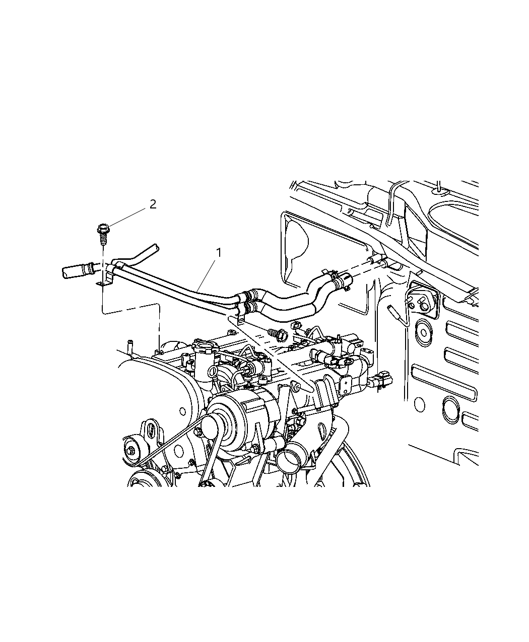 Mopar 55037704AA Hose-Heater Supply