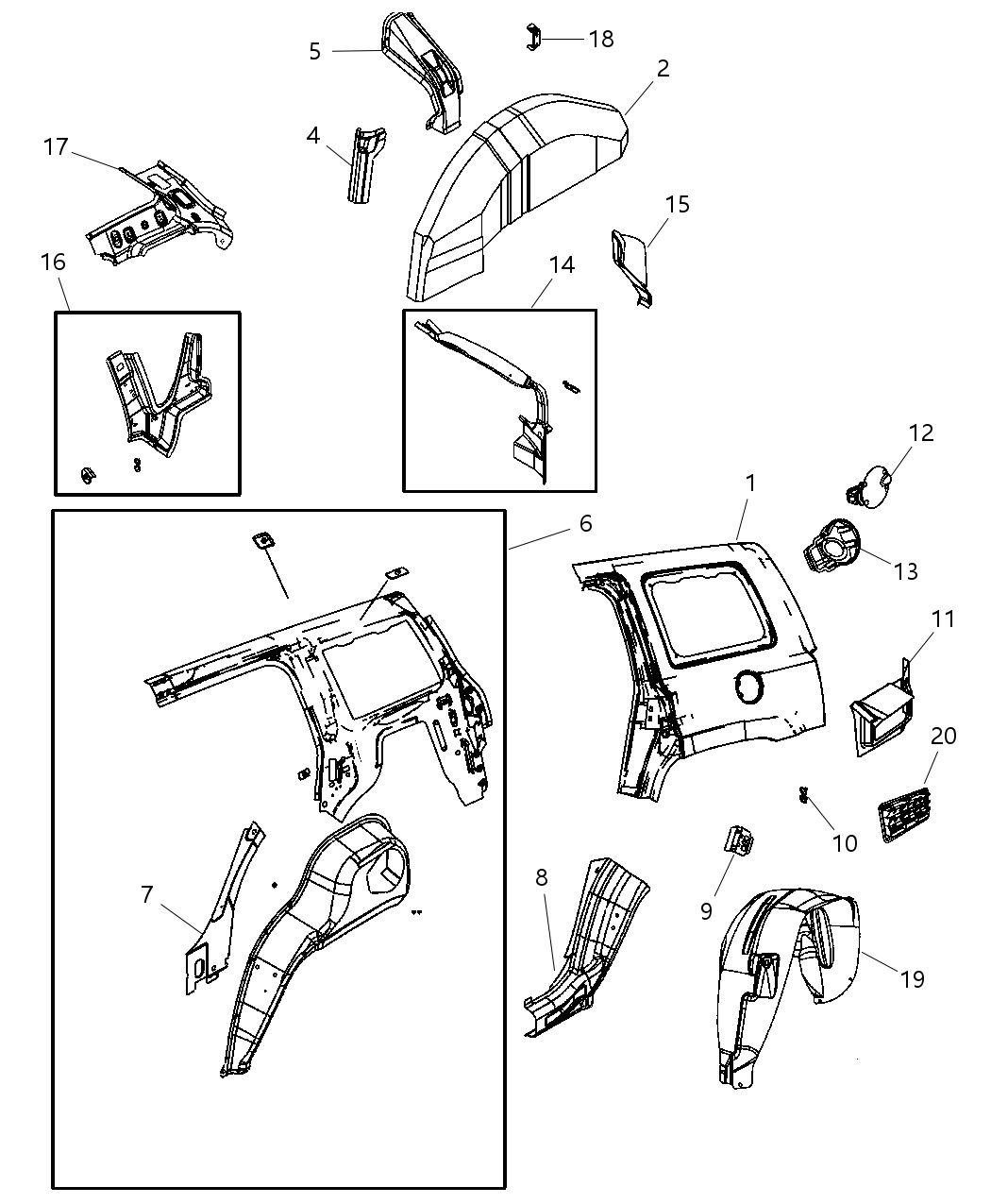 Mopar 5074647AD WEATHERSTRIP-Rear Door Body Mounted