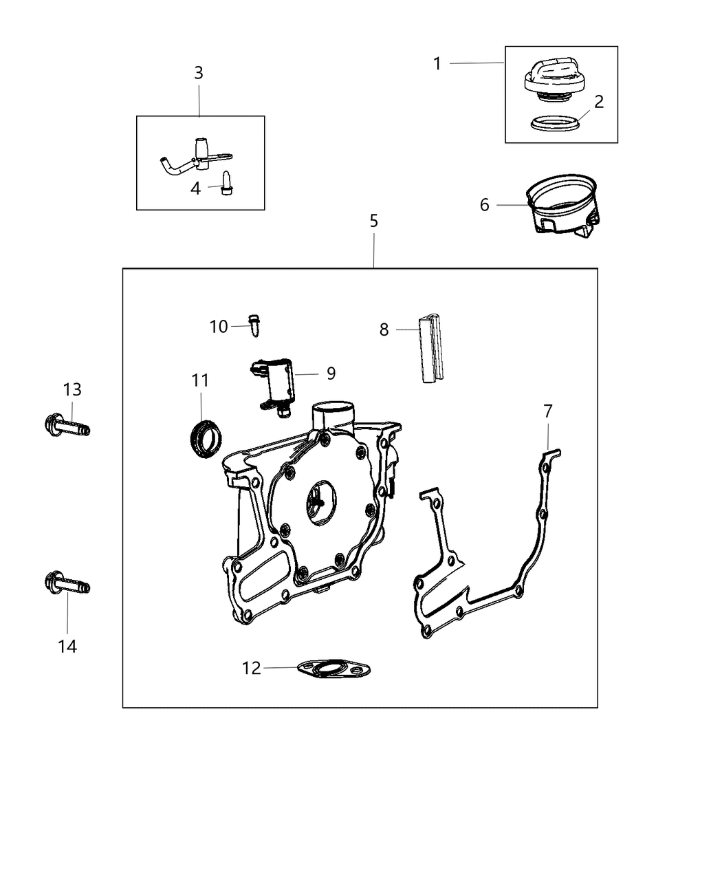 Mopar 68324543AA Plug-Oil Filler