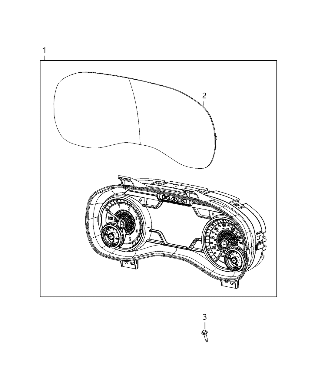 Mopar 68361597AI Cluster-Instrument Panel