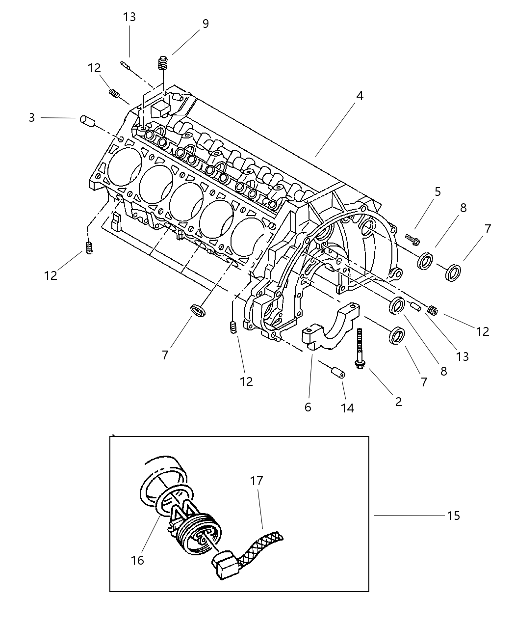 Mopar 5102202AA Engine-Short