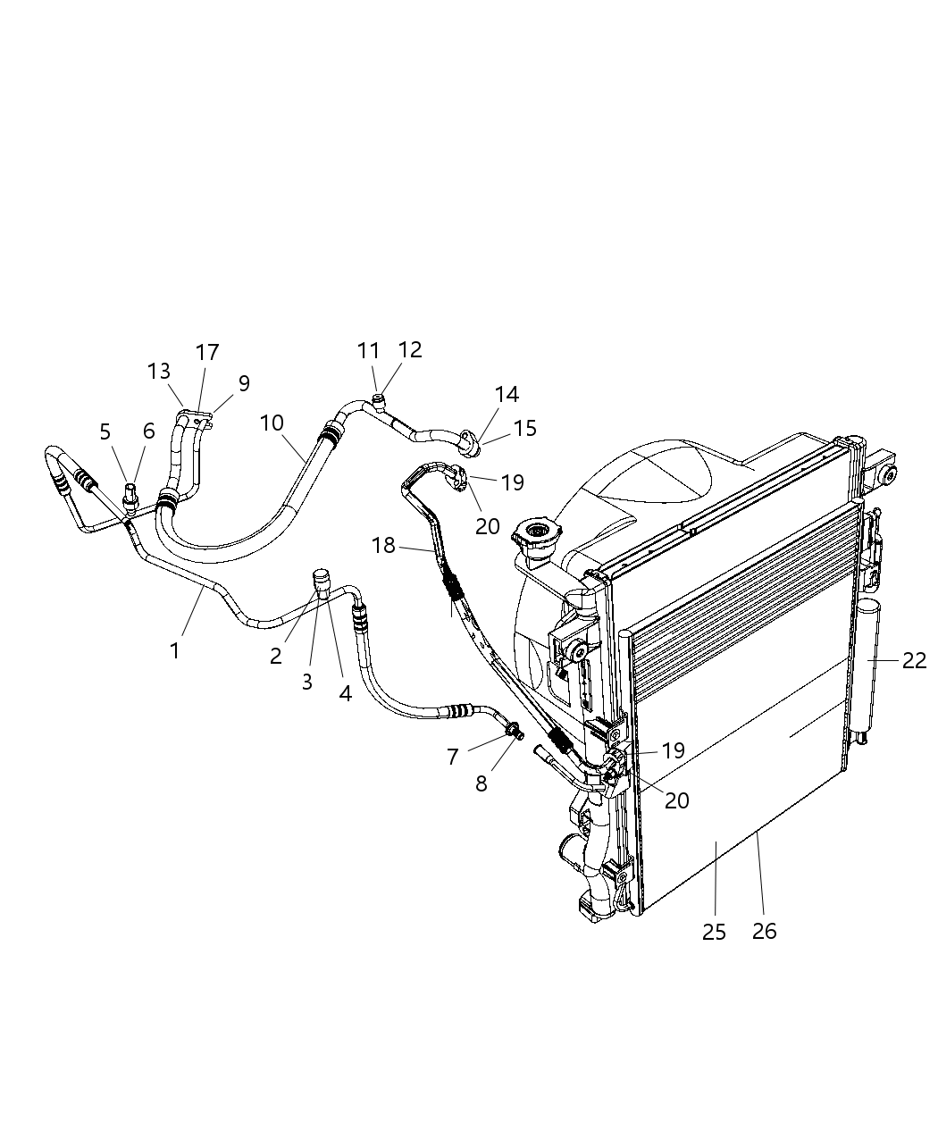 Mopar 2AMC3664AA Condenser-Condenser And Trans Cooler