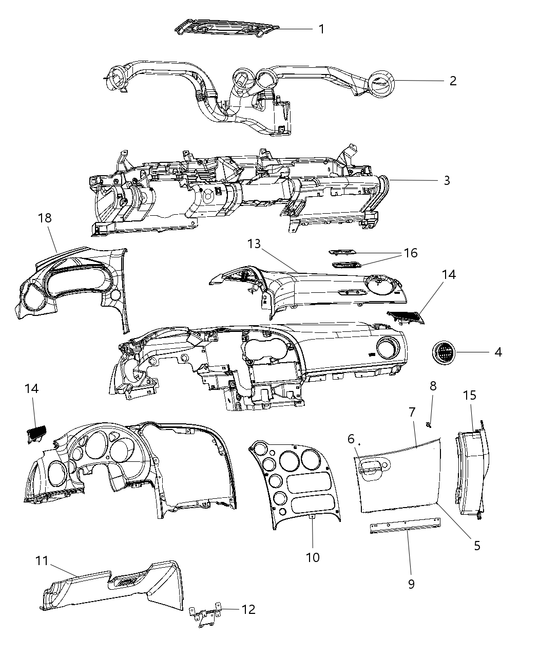 Mopar 5XV17LR9AA Pad-Instrument Panel