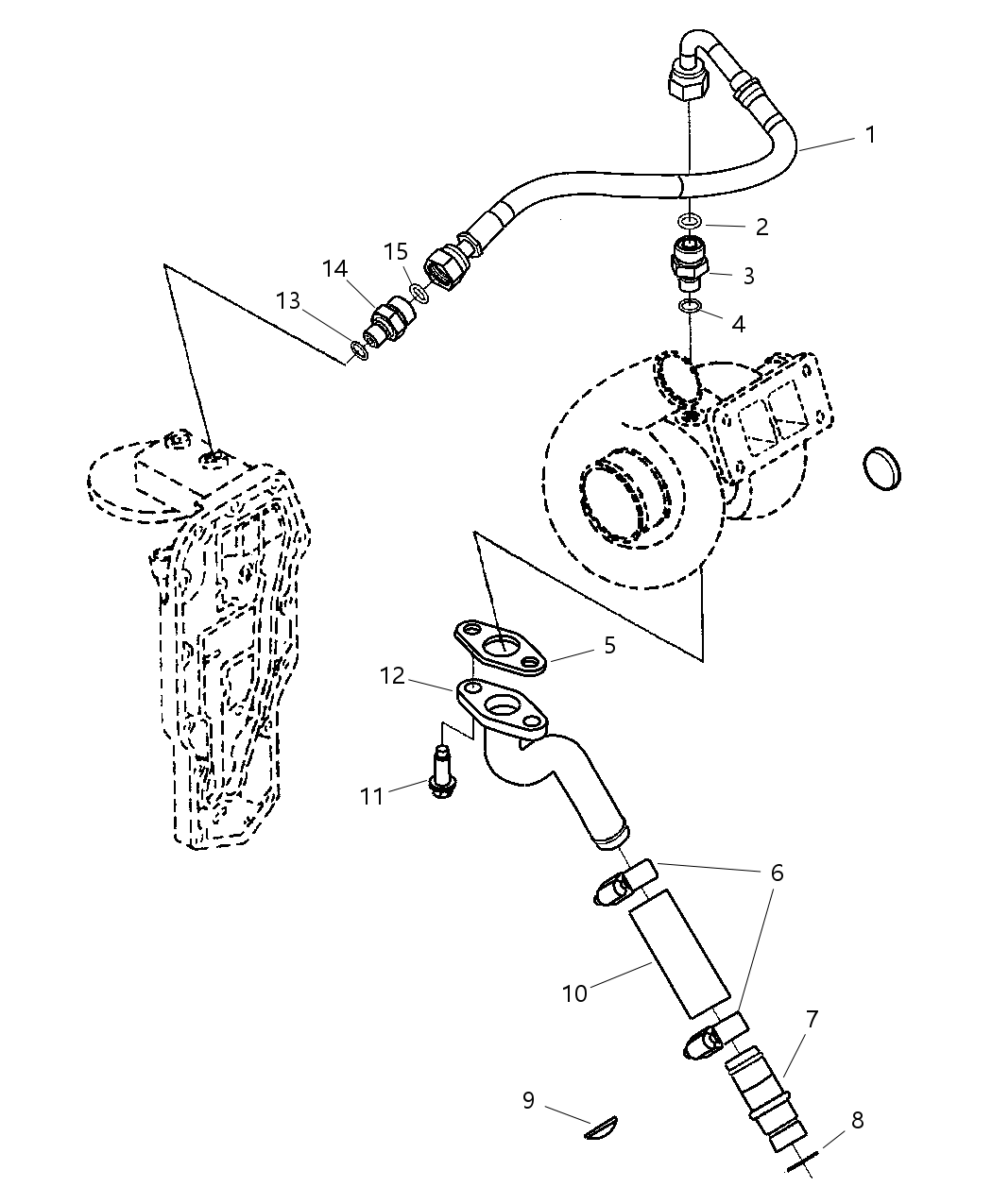 Mopar 5086951AA Tube-TURBOCHARGER Feed