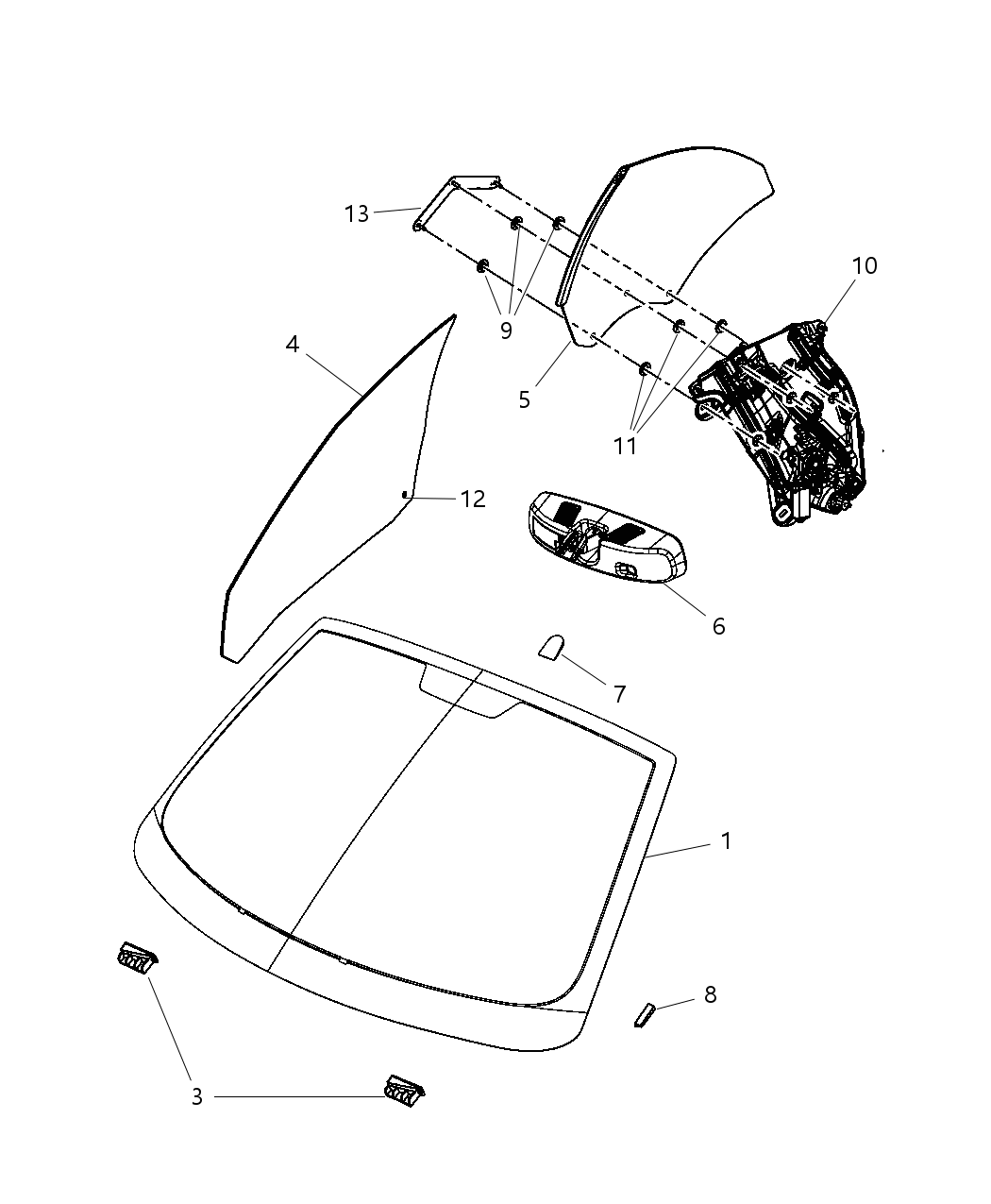 Mopar 5008978AE Glass-Quarter Window