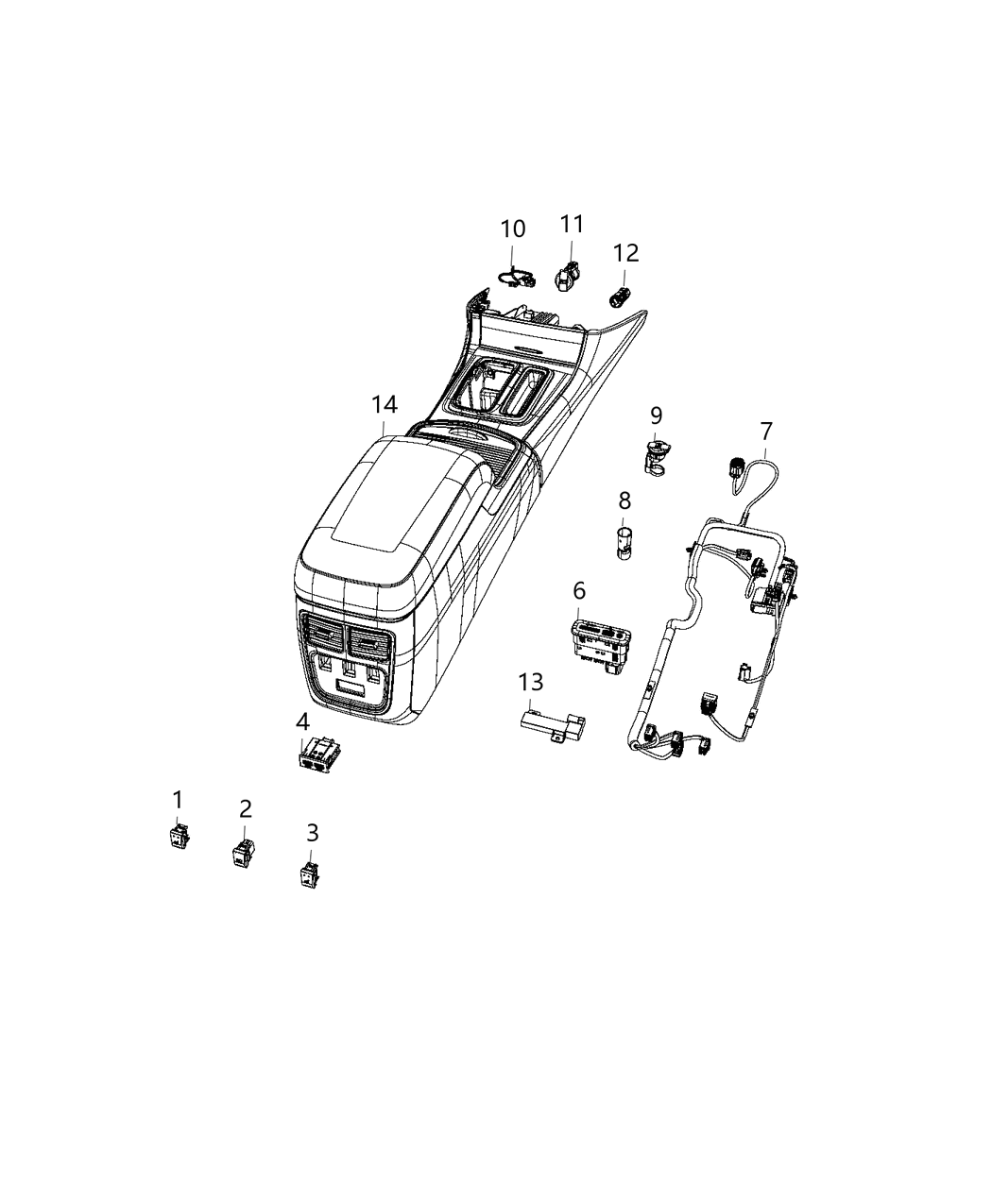 Mopar 68346532AA Wiring-Console