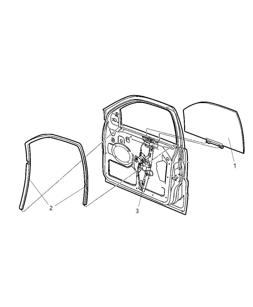 55394359AD Mopar Front Door Glass Channel