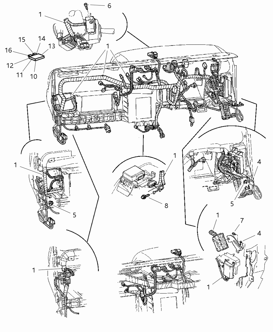 Mopar 56021199AF Wiring-Instrument Panel