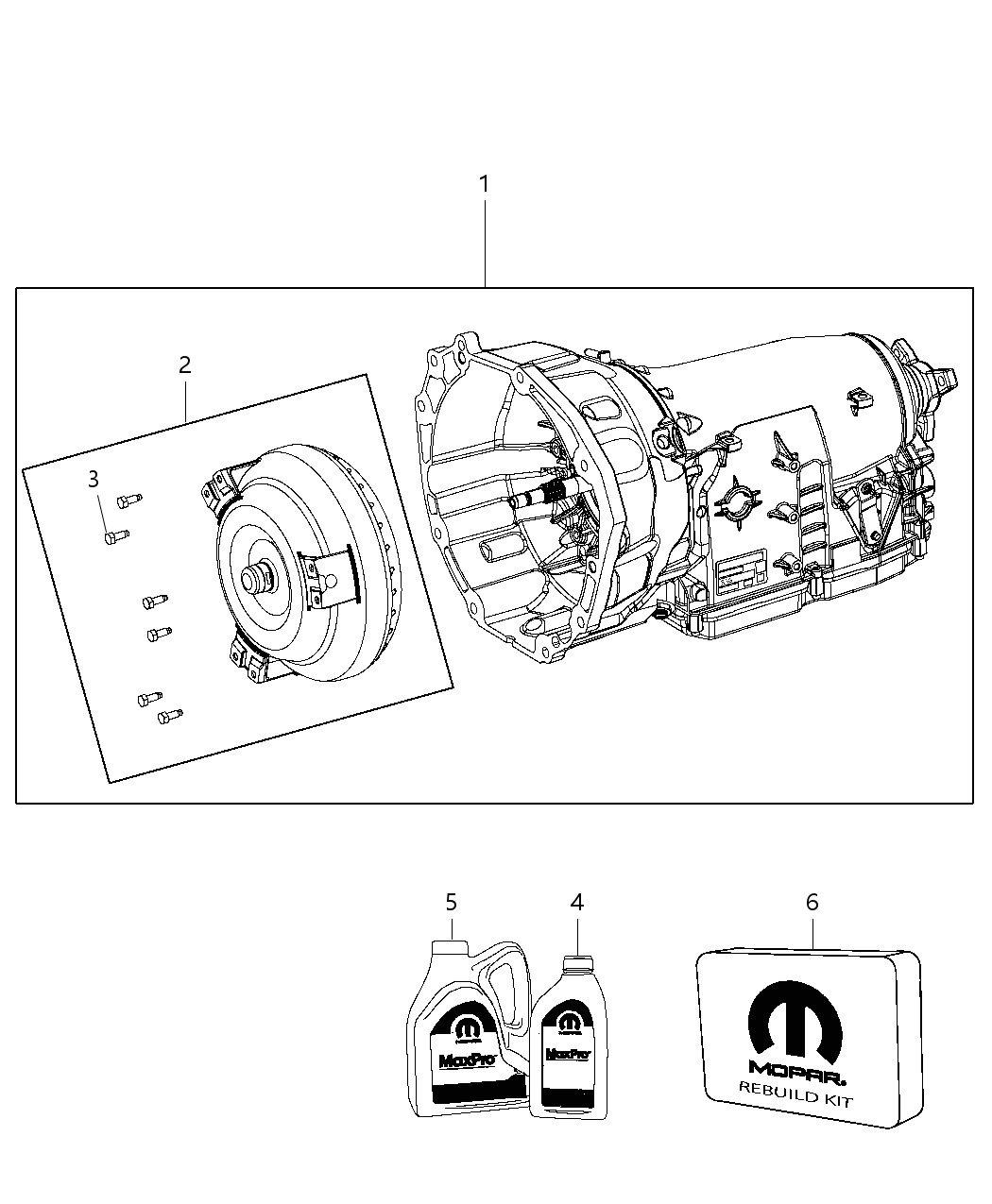 Mopar 68156213AB Trans Kit-With Torque Converter