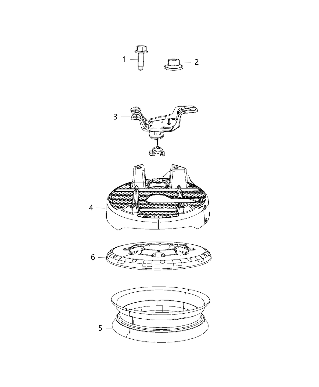 Mopar 5178091AD WINCH-Spare Tire Carrier