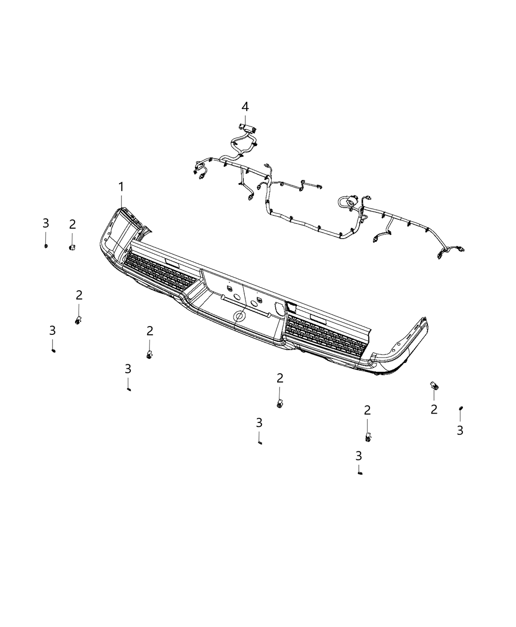 Mopar 68490779AB Wiring-Rear FASCIA