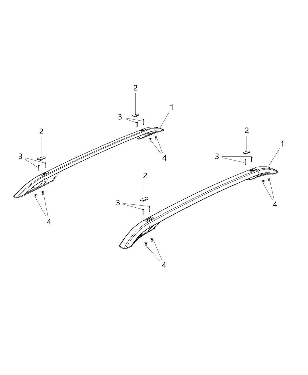 Mopar 55112730AA Rail-Roof Rack