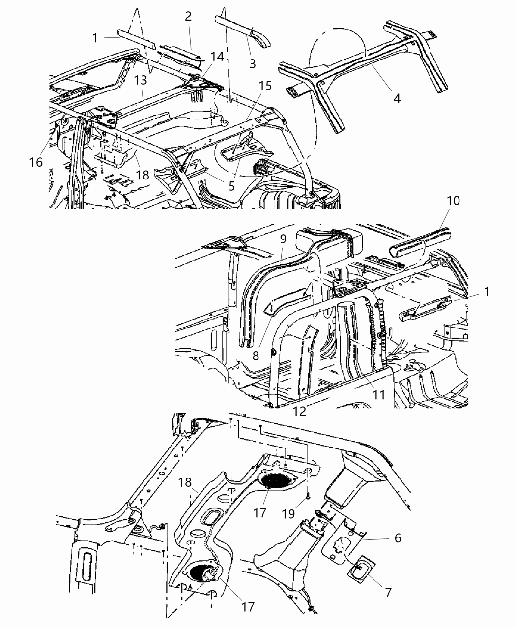 Mopar 55395603AC Bracket-SPORTBAR