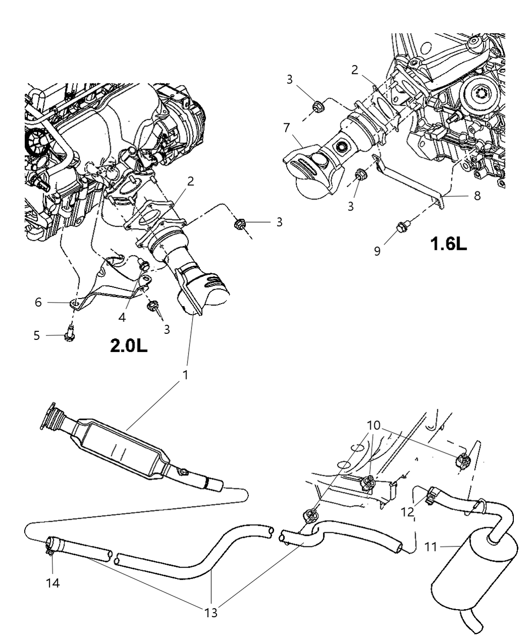 Mopar 4884090AB STRUT Exhaust Manifold