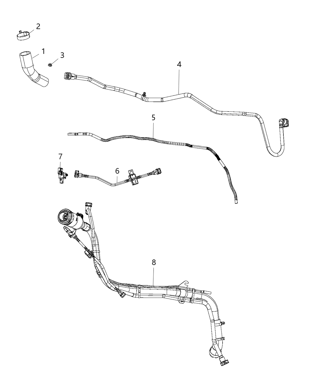 Mopar 52029951AA Hose-Fuel Vapor