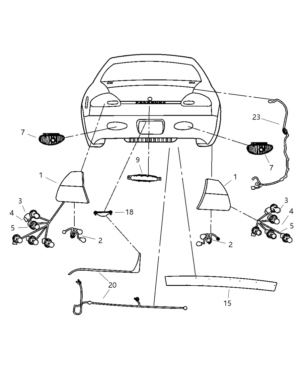 Mopar V7126409AA Lamp-Tail Stop Turn