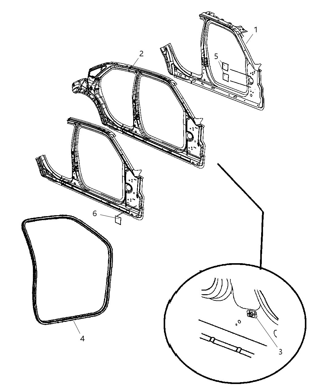 Mopar 5139147AU Panel-Body Side Aperture Front