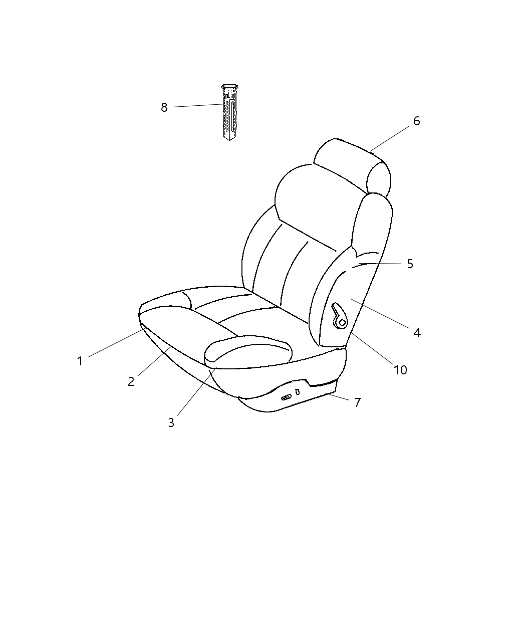 Mopar UF401DVAA Panel-Front Seat Back